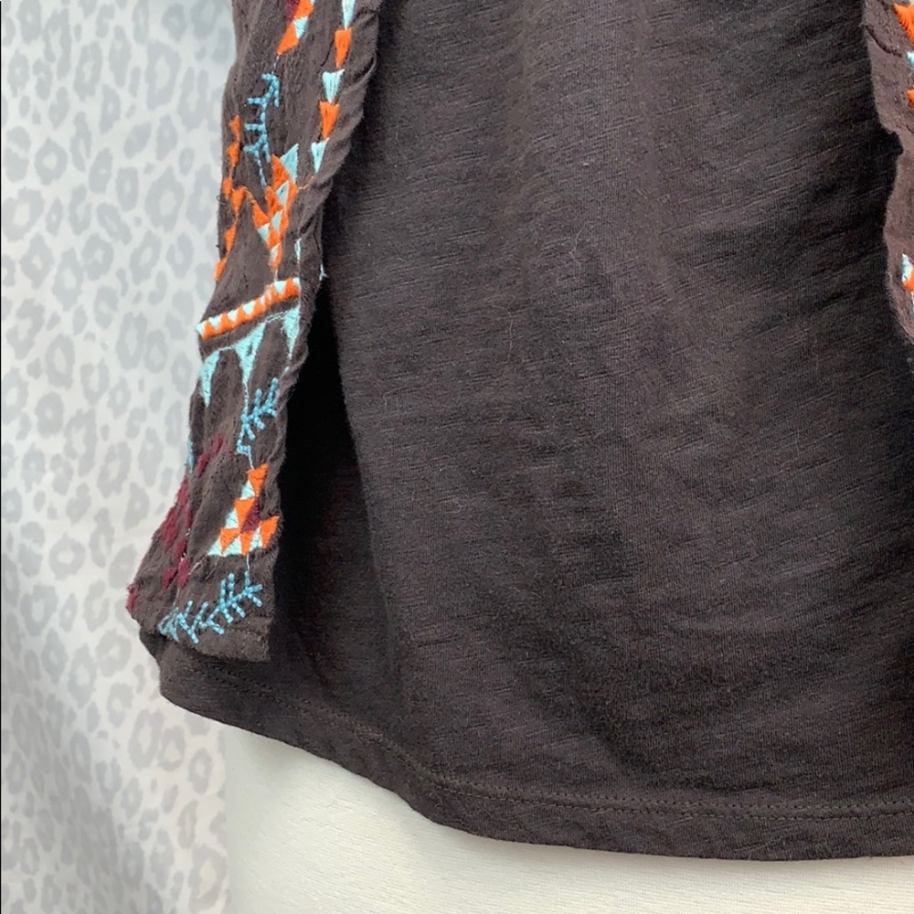 Anthro Akemi+Kin Rigmarole Embroidered Tassel Top - Picture 9 of 11